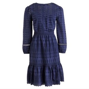 J. Crew - Navy Eyelet Lace Dress